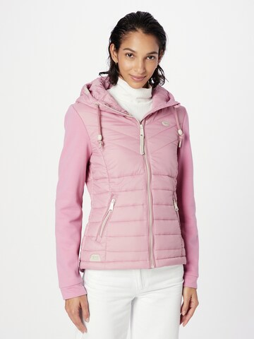 Ragwear Between-Season Jacket 'LUCINDA' in Pink: front