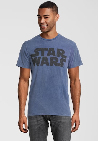 Recovered Shirt 'Star Wars Vintage Logo' in Blue: front
