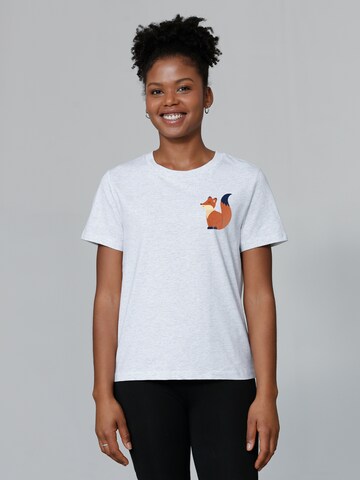 Maglietta ' Cute Fox ' di Watapparel in bianco: frontale
