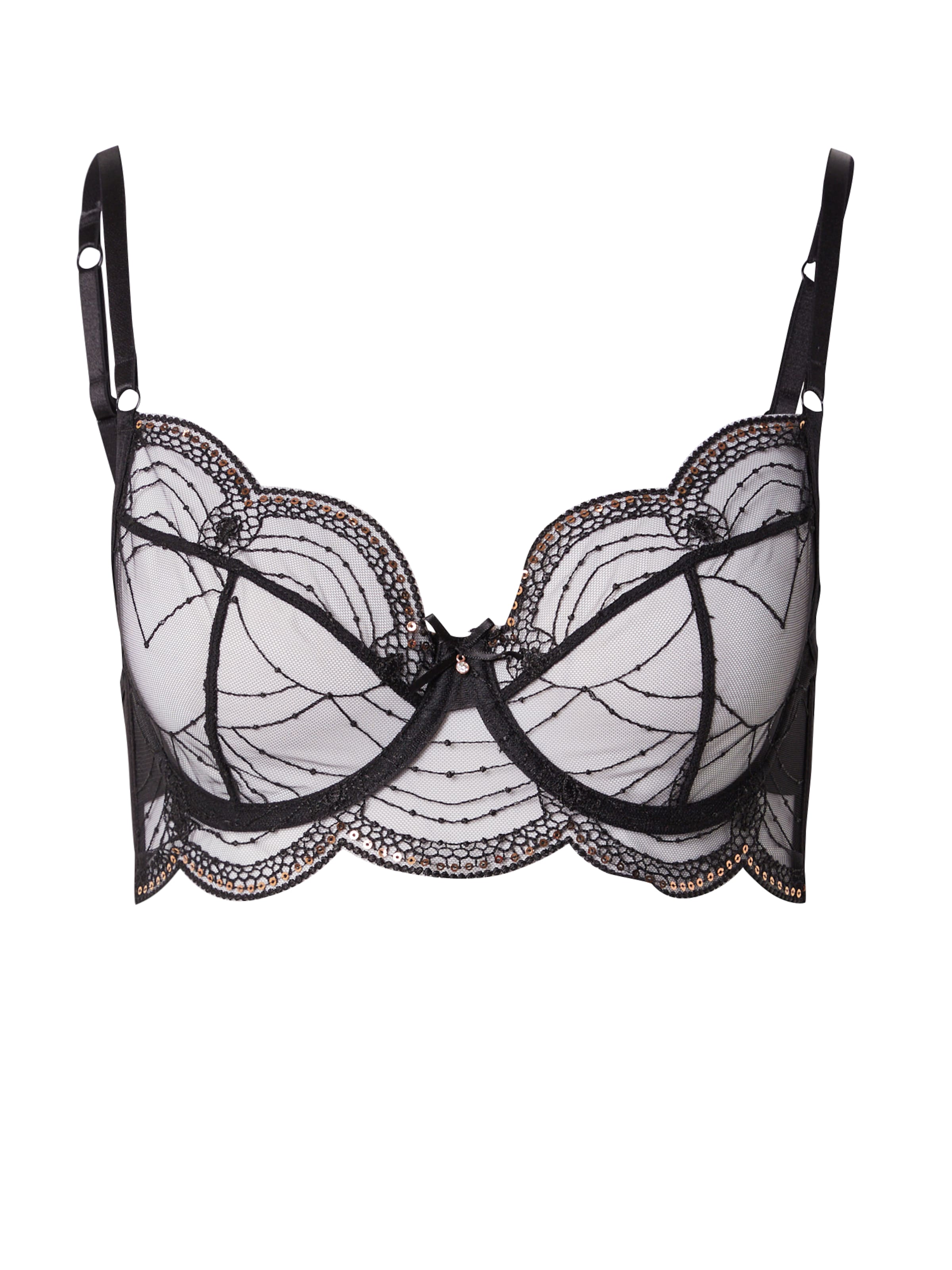 Hunkemöller T-shirt Bra 'Ruby' in Black: front