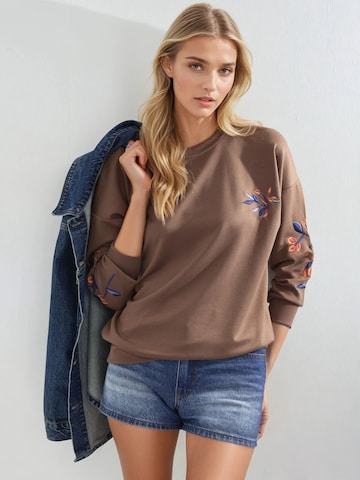 Sweat-shirt Hiccup en marron
