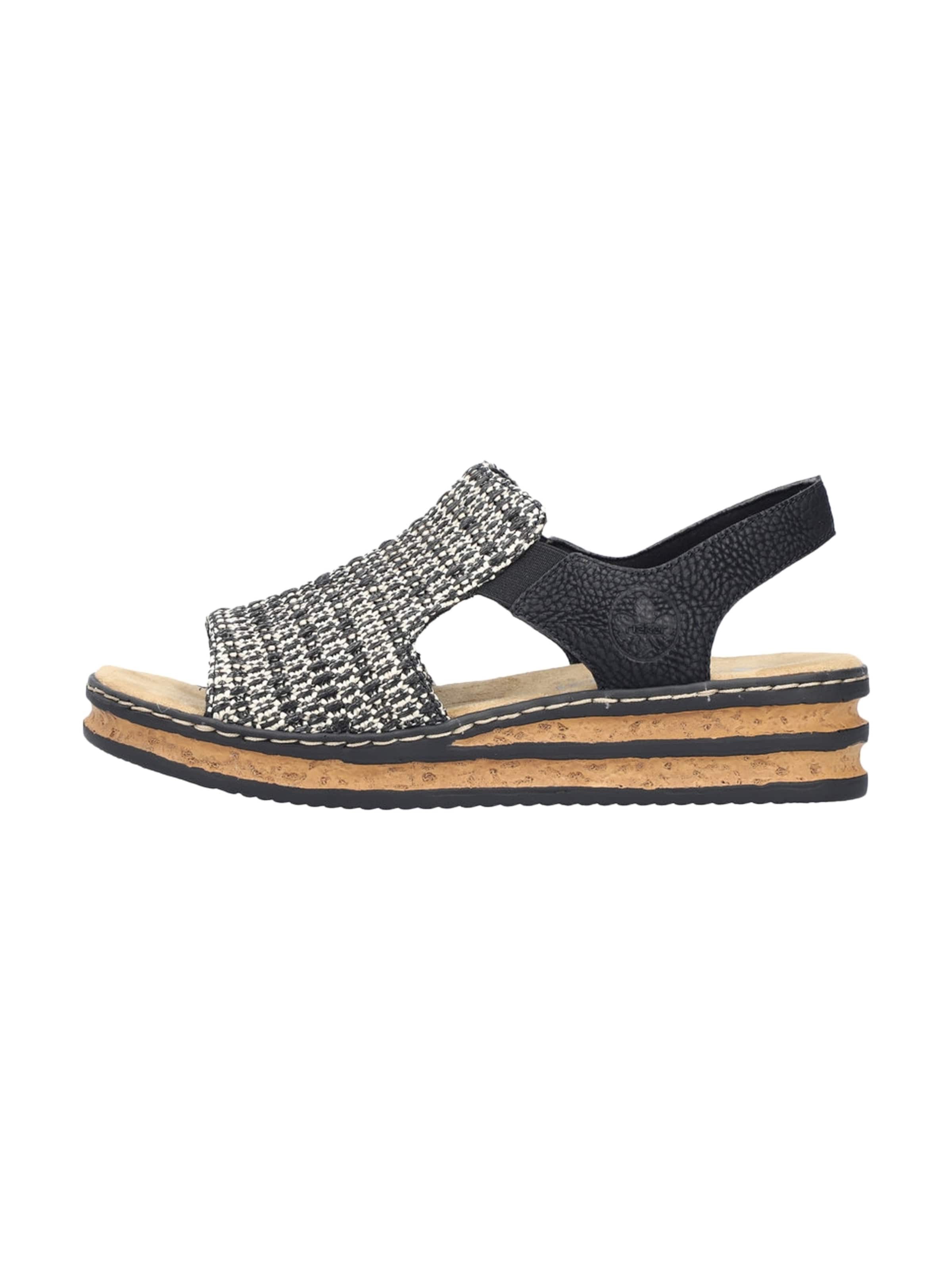 Rieker Sandals in Black: front