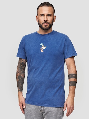 T-Shirt Recovered en bleu : devant