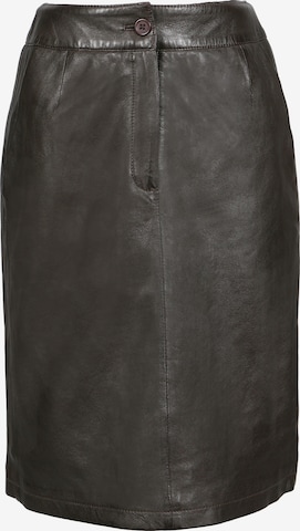 FREAKY NATION - Falda ' Midi Twiggy-FN ' en marrón: frente