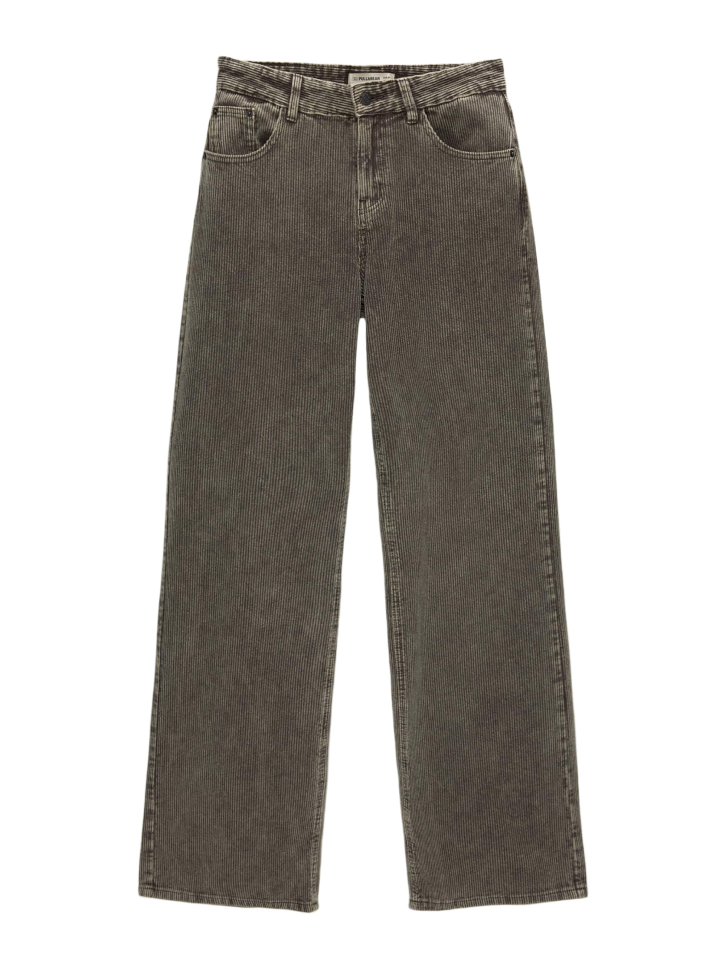 Pull&Bear Wide Leg Bukser i grå: forside