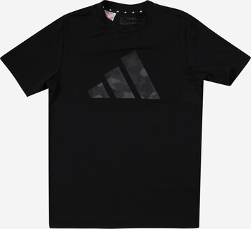 ADIDAS SPORTSWEARTehnička sportska majica 'Essentials Seasonal' - crna boja: prednji dio