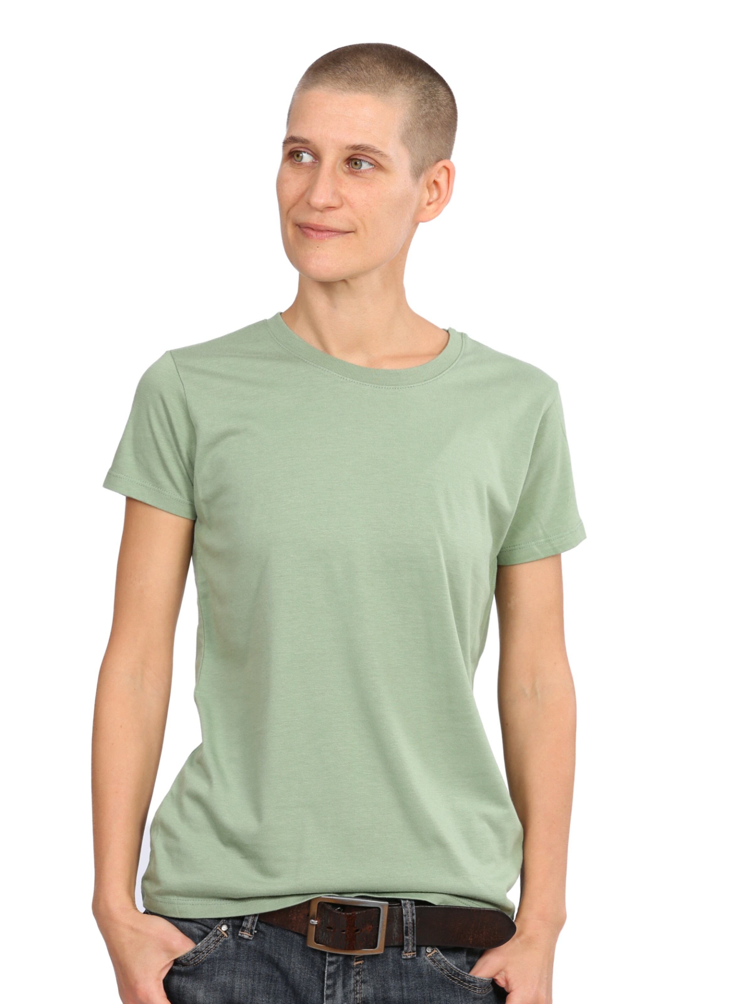 Life-Tree Shirt 'Fairwear Bambus'‌ in Grün: Vorderseite