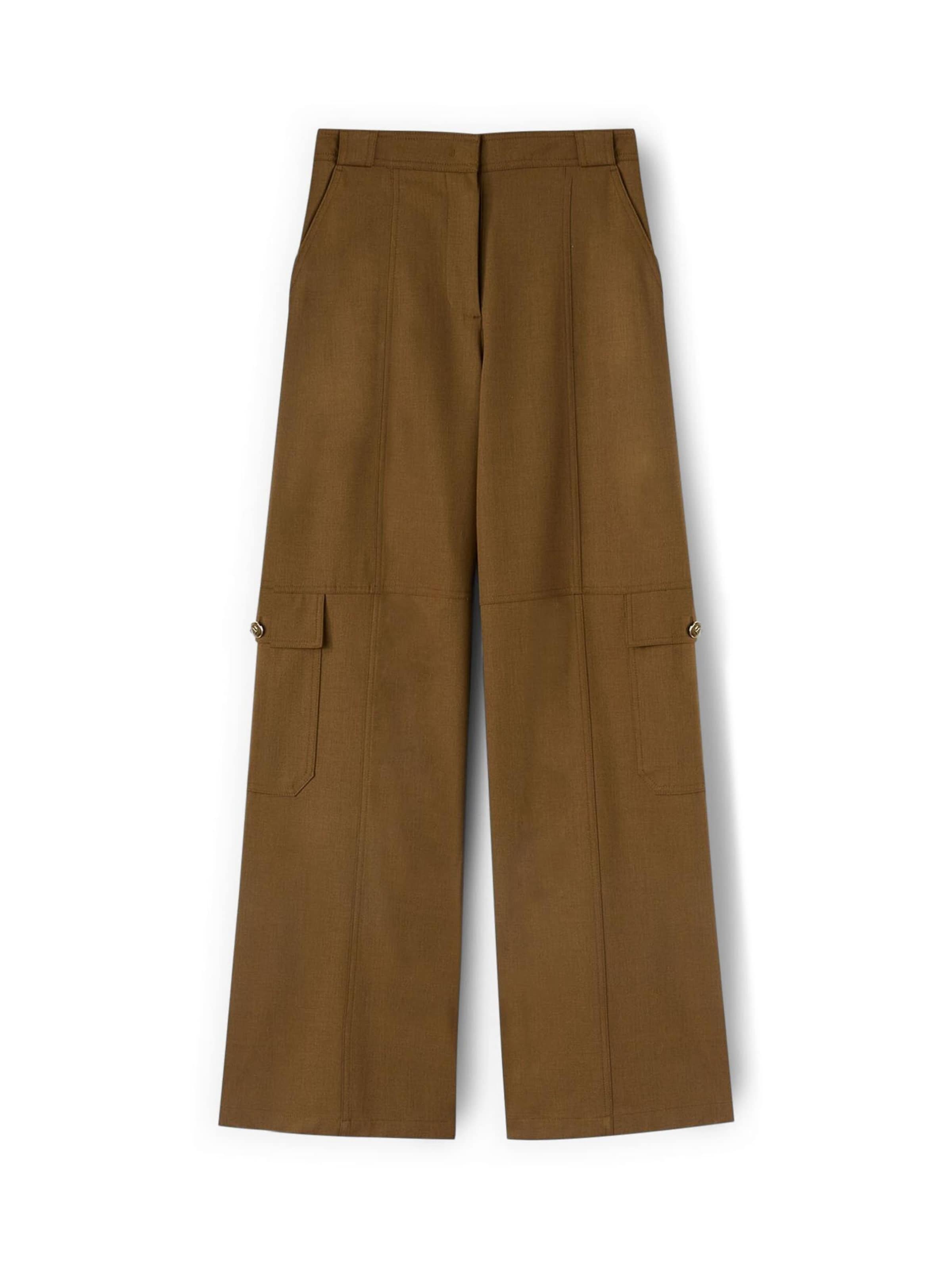 Wide Leg Pantalon MOTIVI en marron : devant