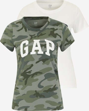 T-shirt 'FRANCHISE' Gap Petite en vert : devant