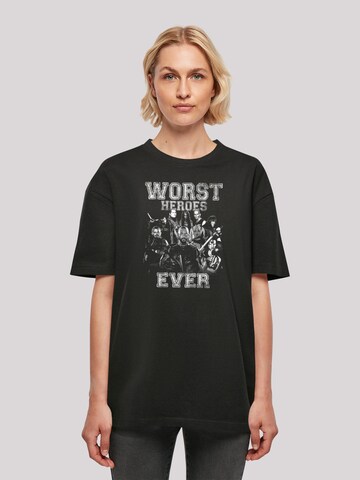 T-shirt 'Suicide Squad Worst Heroes Ever' F4NT4STIC en noir : devant