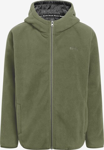 BENCH Fleece jas 'DRAKEN' in Groen: voorkant