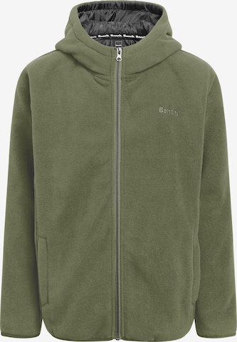 BENCH Fleece Jacket 'DRAKEN' in Green: front