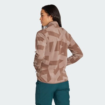 ADIDAS TERREX Athletic fleece jacket in Brown