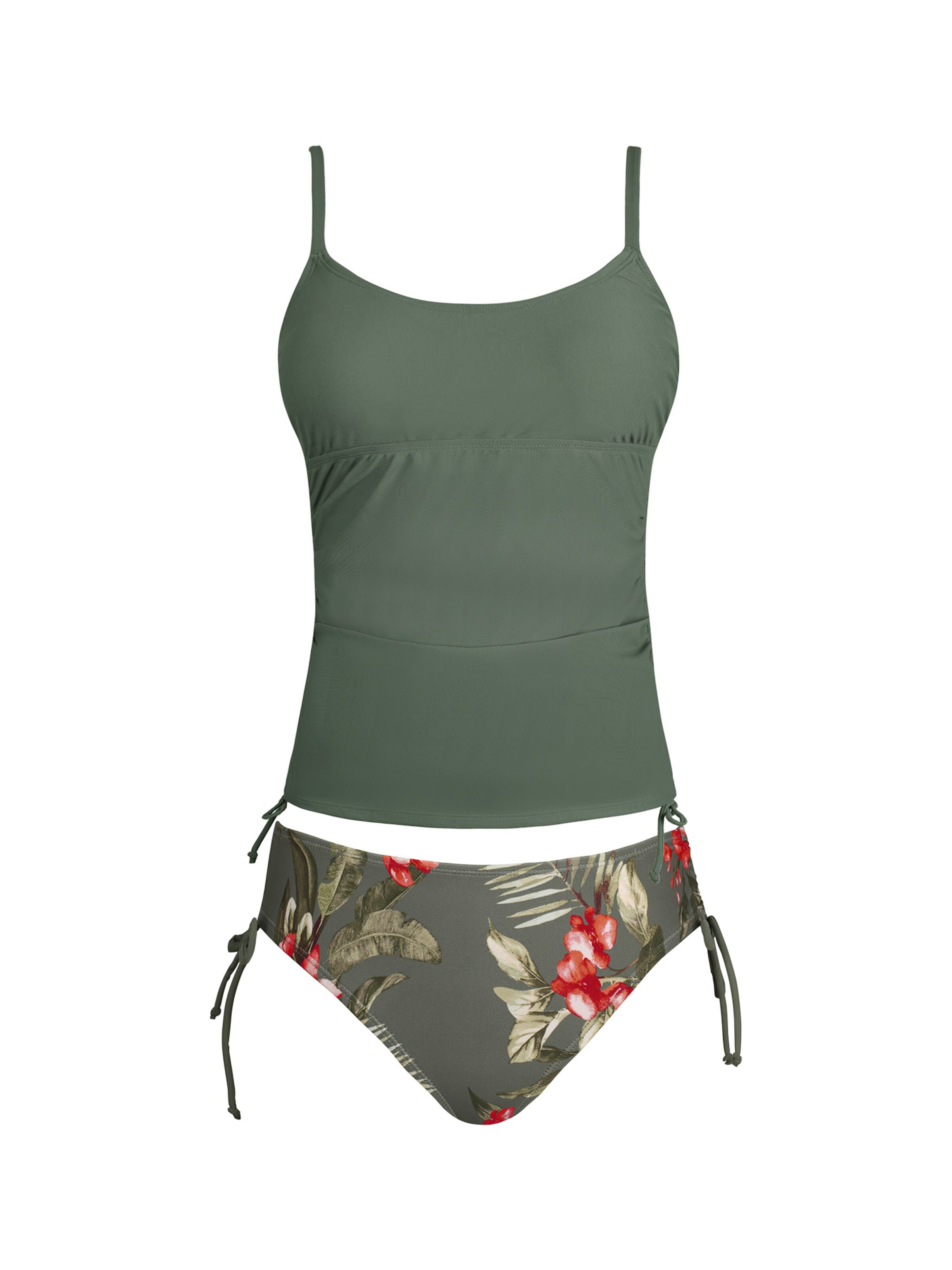 Cupshe Tankini 'Side ties' in Green
