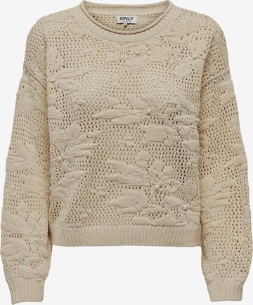 Pull-over 'Cille Life' ONLY en beige : devant