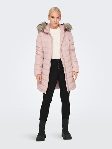 rožinė ONLY Žieminis paltas