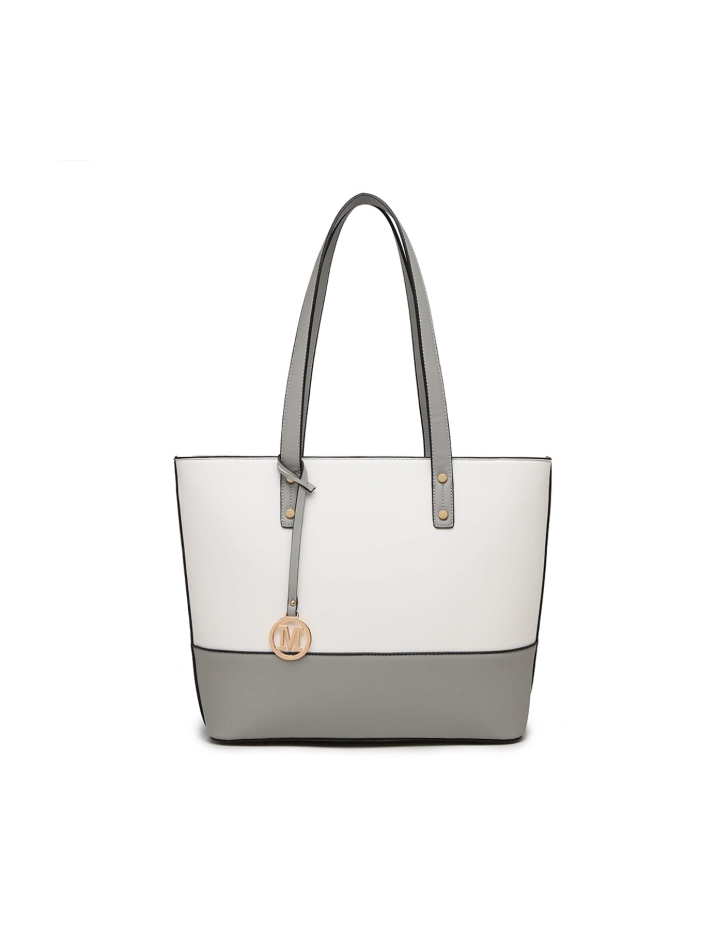 Miss Lulu Shoulder Bag in Grey: front