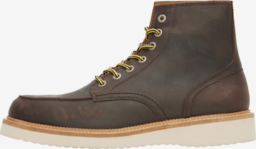 SELECTED HOMME Boots med snörning 'Teo' i brun: framsida
