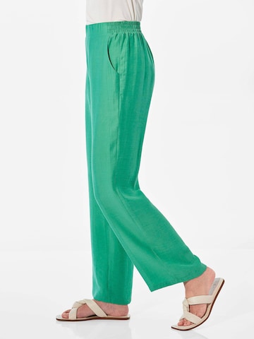 Goldner Wide leg Pants 'MARTHA ' in Green