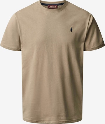 MCS Regular Fit T-Shirt 'Texas' in Beige: Vorderseite