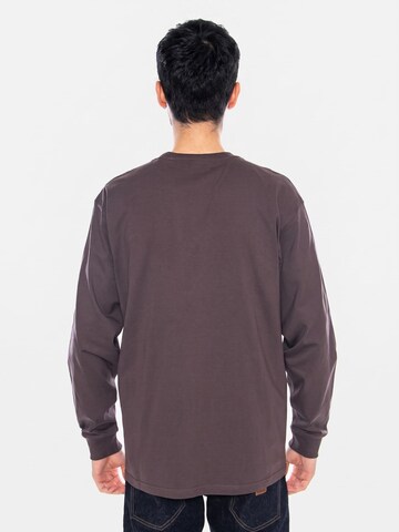 Carhartt WIP Shirt 'L/S Chase T-Shirt Shale / Gold' in Brown