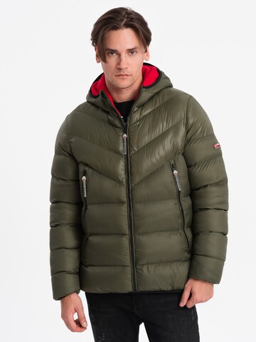 Veste d’hiver 'OM-JAHP-0145' Ombre en vert : devant