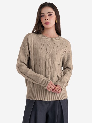 Pull-over Imily Bela en beige : devant