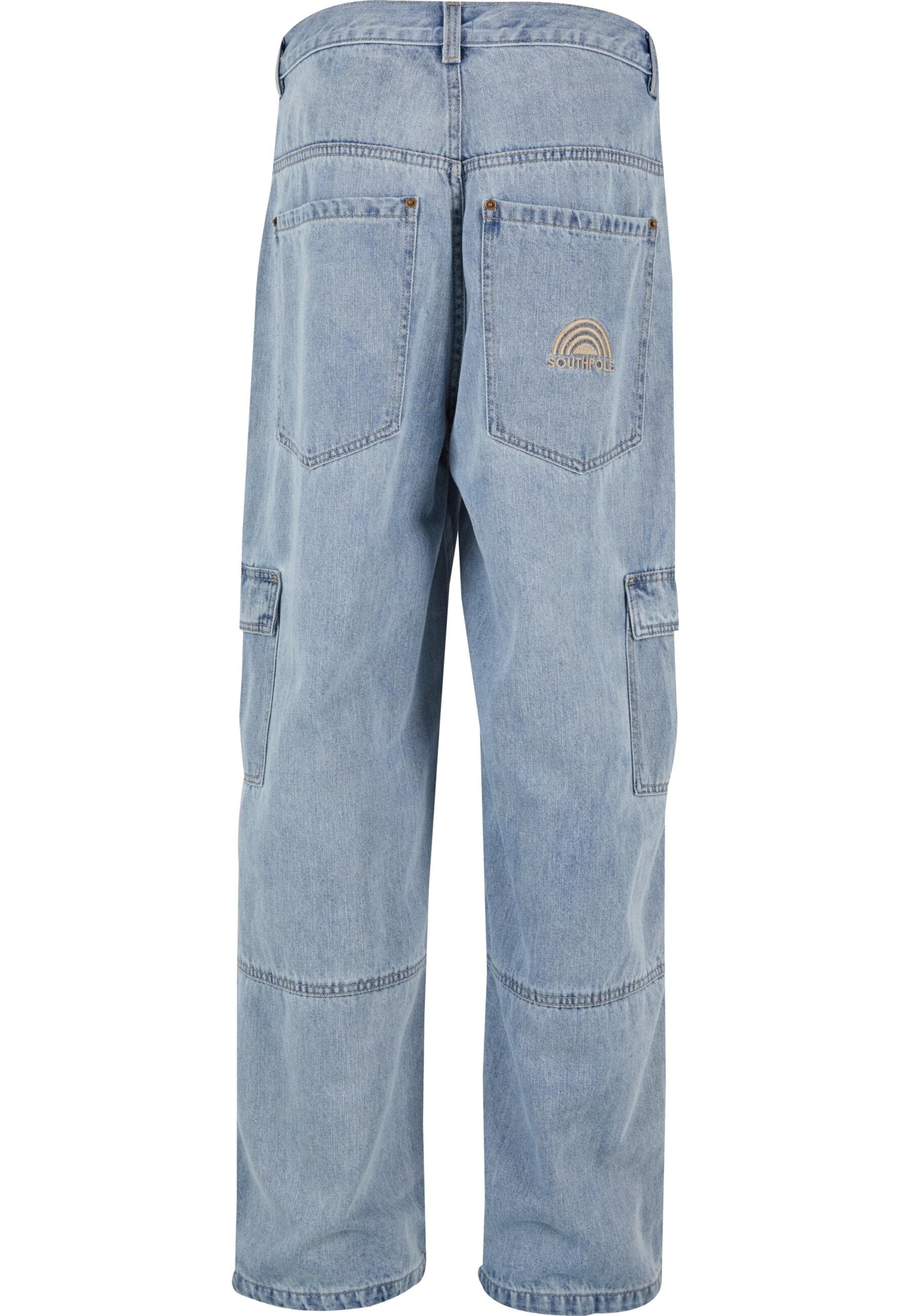 SOUTHPOLE Wide leg Cargo jeans in Blue