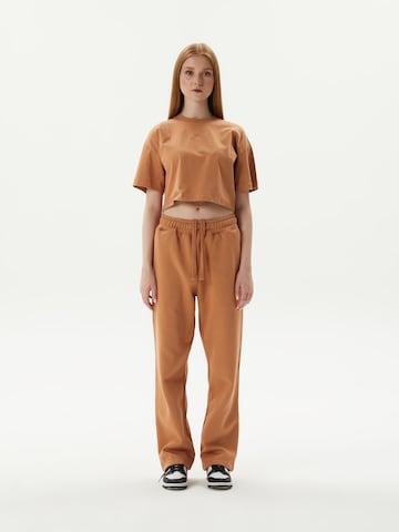 Ossy Homer Loosefit Sporthose 'Heavy Cotton 450 GSM N1Y013' in Braun