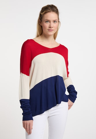 Pull-over DreiMaster Maritim en rouge : devant