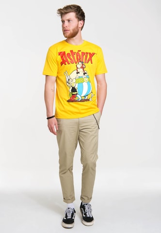 LOGOSHIRT T-Shirt 'Asterix & Obelix' in Gelb