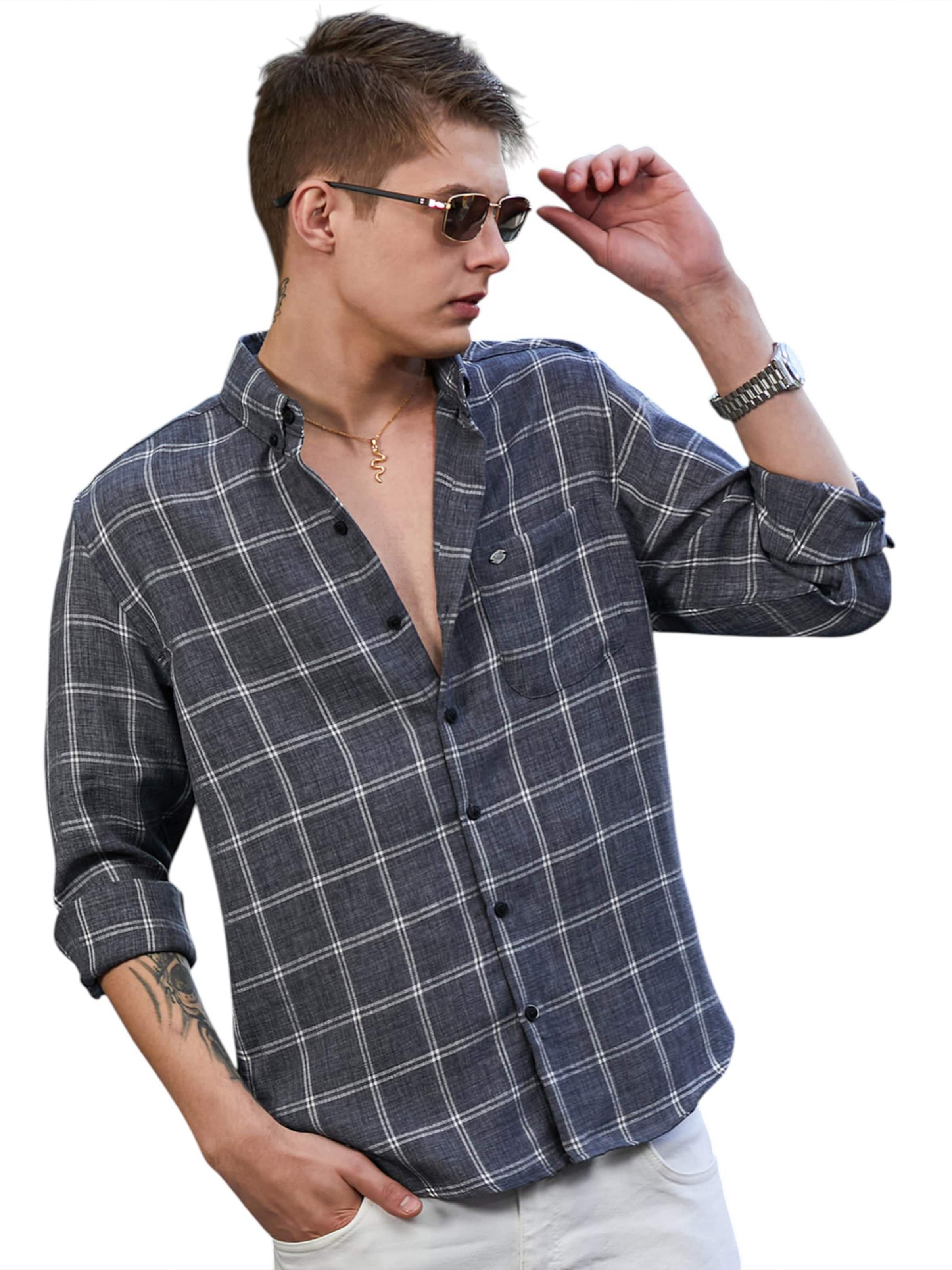 Campus SutraRegular Fit Košulja 'Jayleen' - siva boja