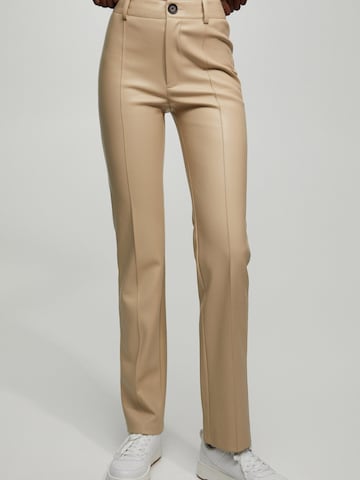 Pull&Bear Boot cut Trousers with creases in Beige