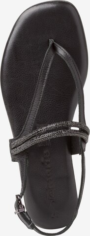 TAMARIS T-Bar Sandals in Black