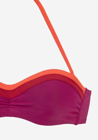 s.Oliver Bandeau Bikinitoppi 'Yella' värissä vaaleanpunainen