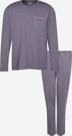 SEIDENSTICKER Long Pajamas 'Schwarze Rose' in Grey: front