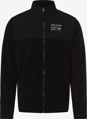 Nils Sundström Fleece Jacket in Black: front