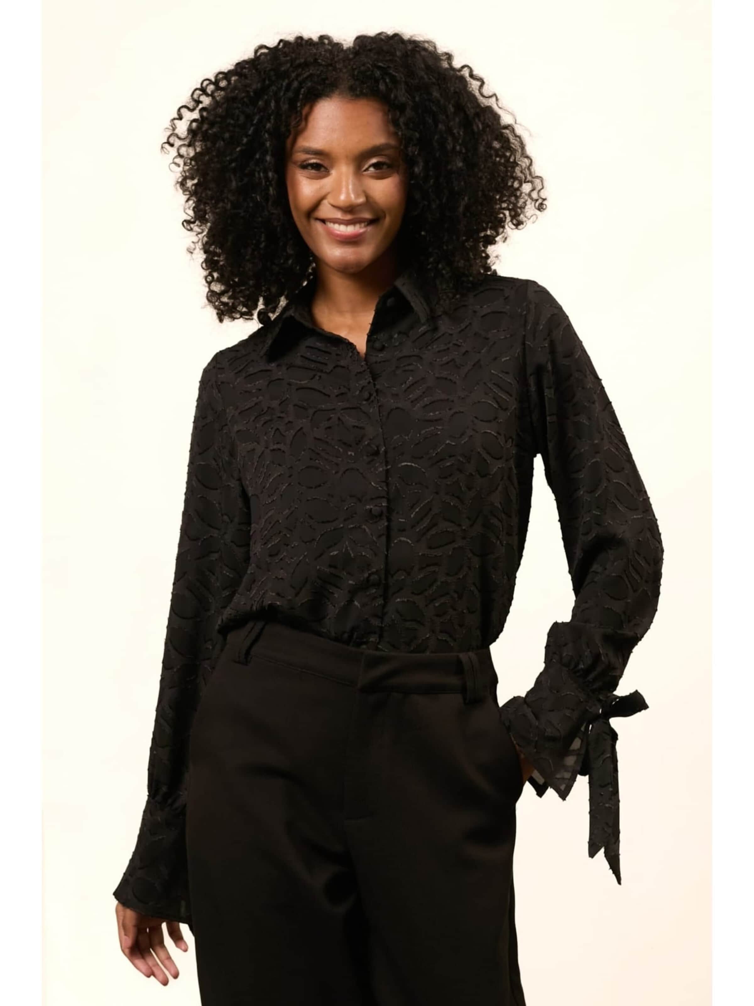 LOFTY MANNER Blouse 'QK08.1 - Blouse Mette' in Zwart