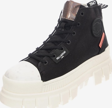 Palladium Støvler 'W' Revolt Hi Black / Marshmallow Shoes' i sort: forside