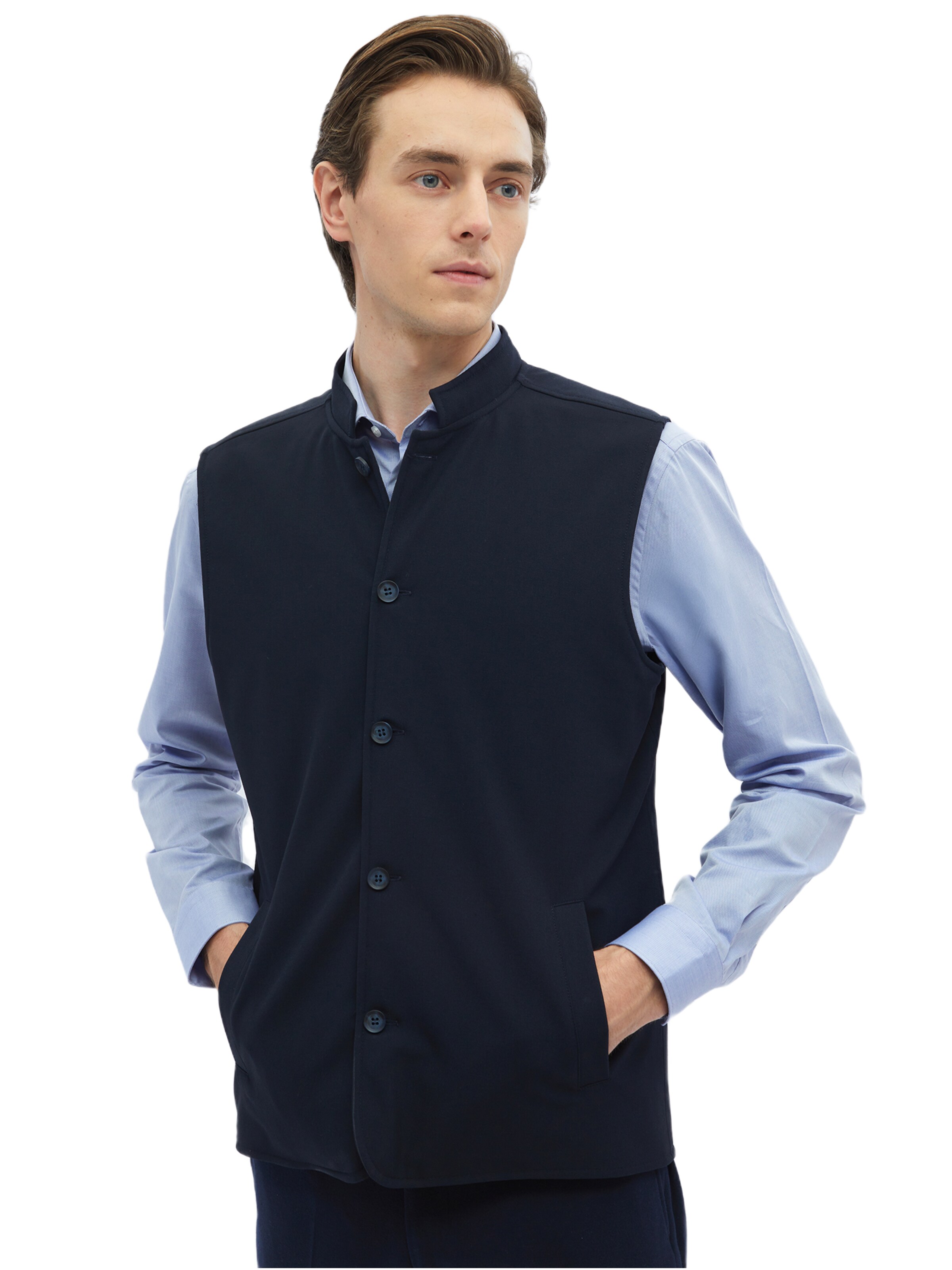 KİP Klederdracht gilet in Blauw: voorkant