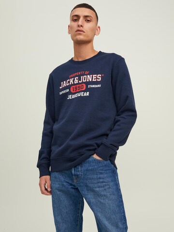 Felpa 'Stamp' di JACK & JONES in blu: frontale