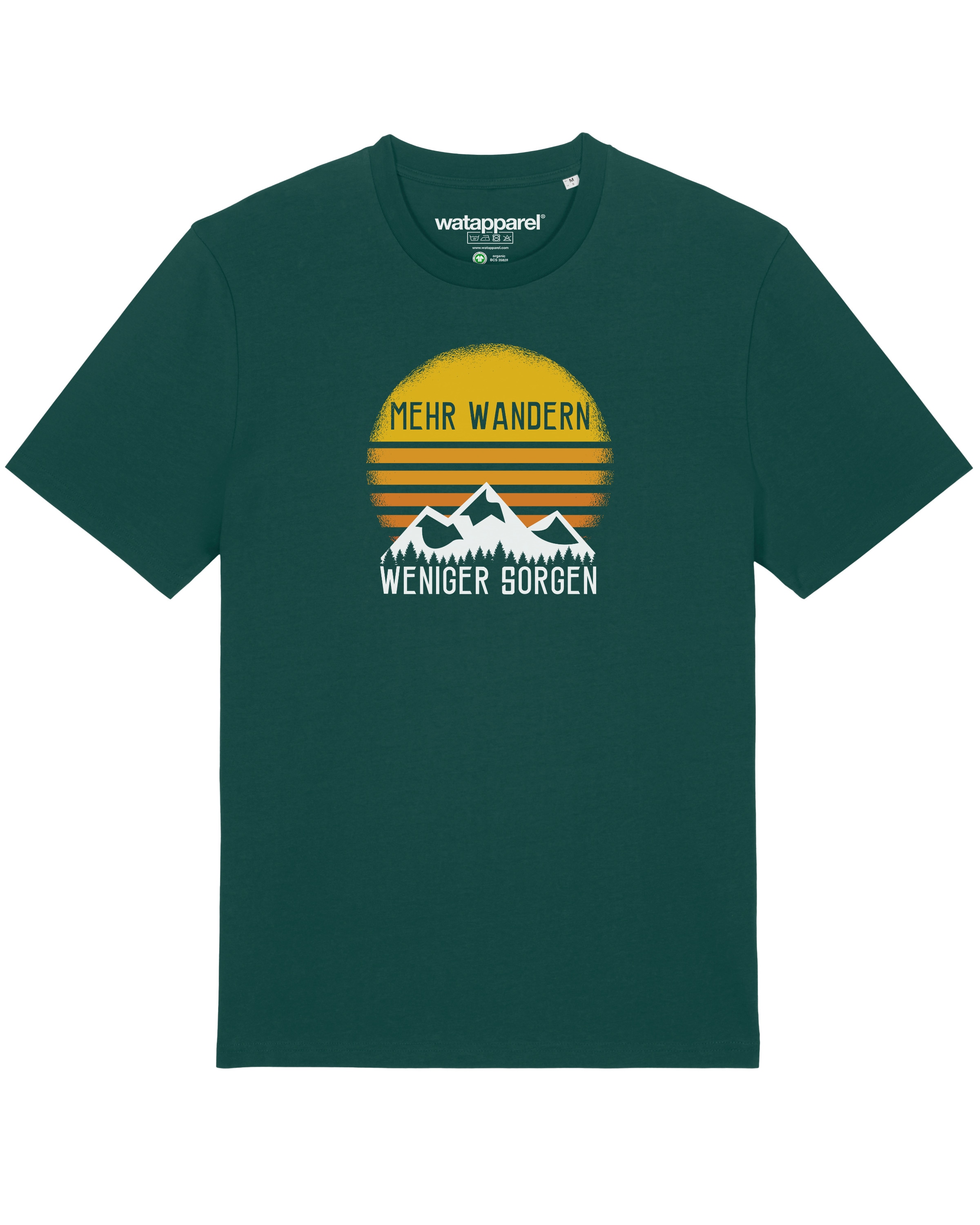 Watapparel Shirt ' Mehr Wandern ' in Groen: voorkant