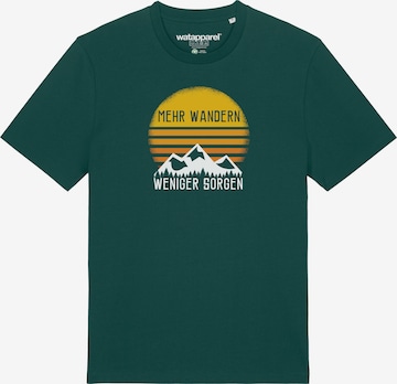 Watapparel Shirt ' Mehr Wandern ' in Groen: voorkant