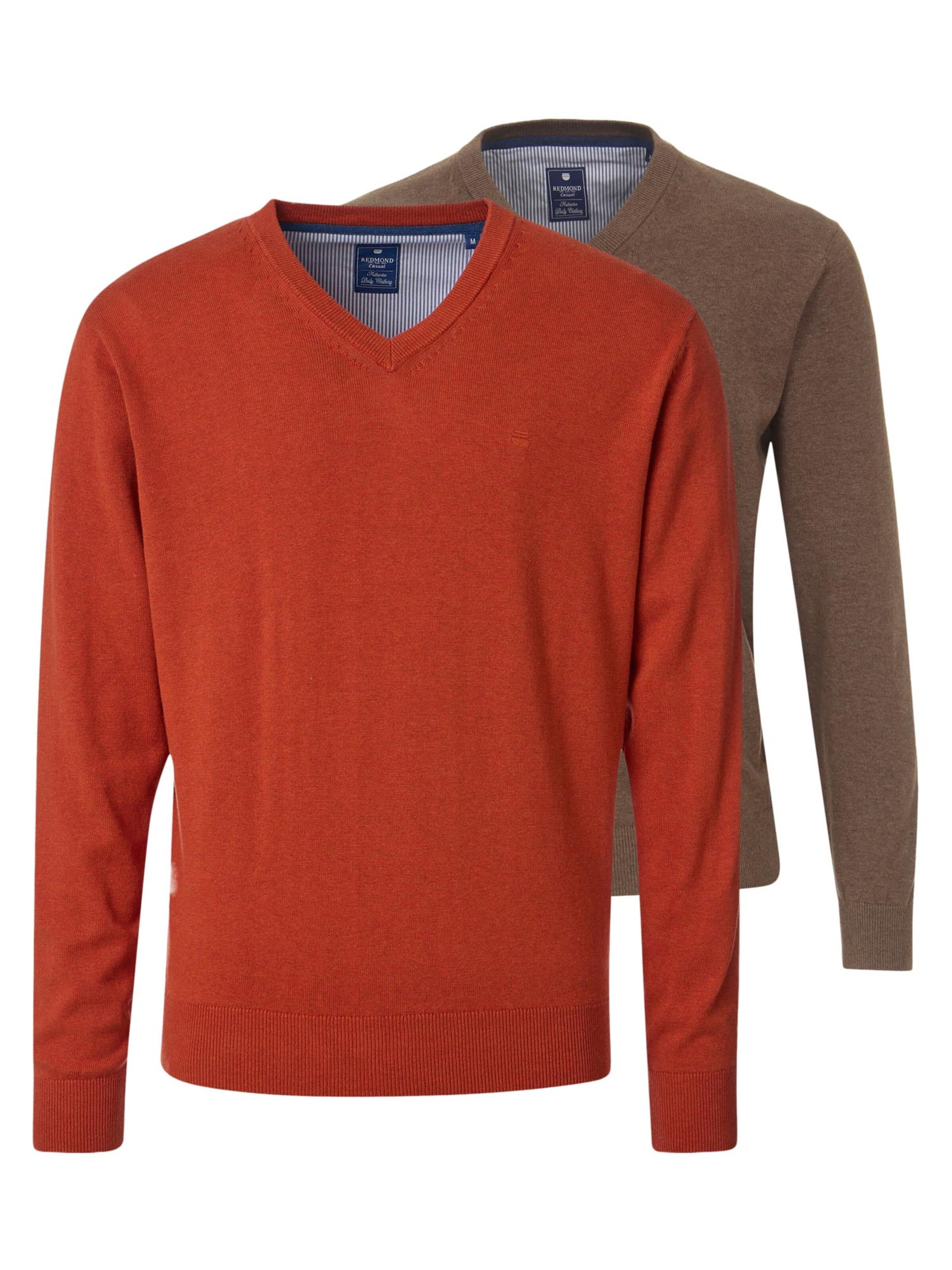Pull-over 'Basic' redmond en rouge : devant