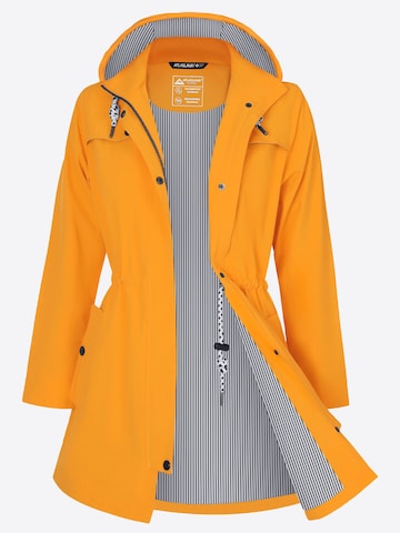 ATLASLAVA Outdoor Coat 'ATLASLAVA Damen Regenjacke Lang' in Yellow: front