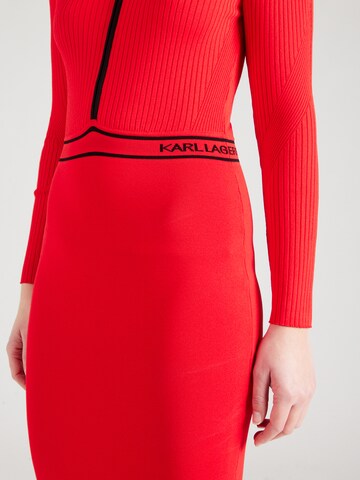 Karl Lagerfeld Gebreide jurk in Rood