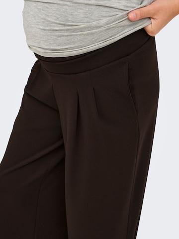Wide Leg Pantalon à pince 'OLMBang' Only Maternity en marron
