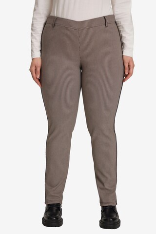 Ulla Popken Regular Broek in Beige: voorkant