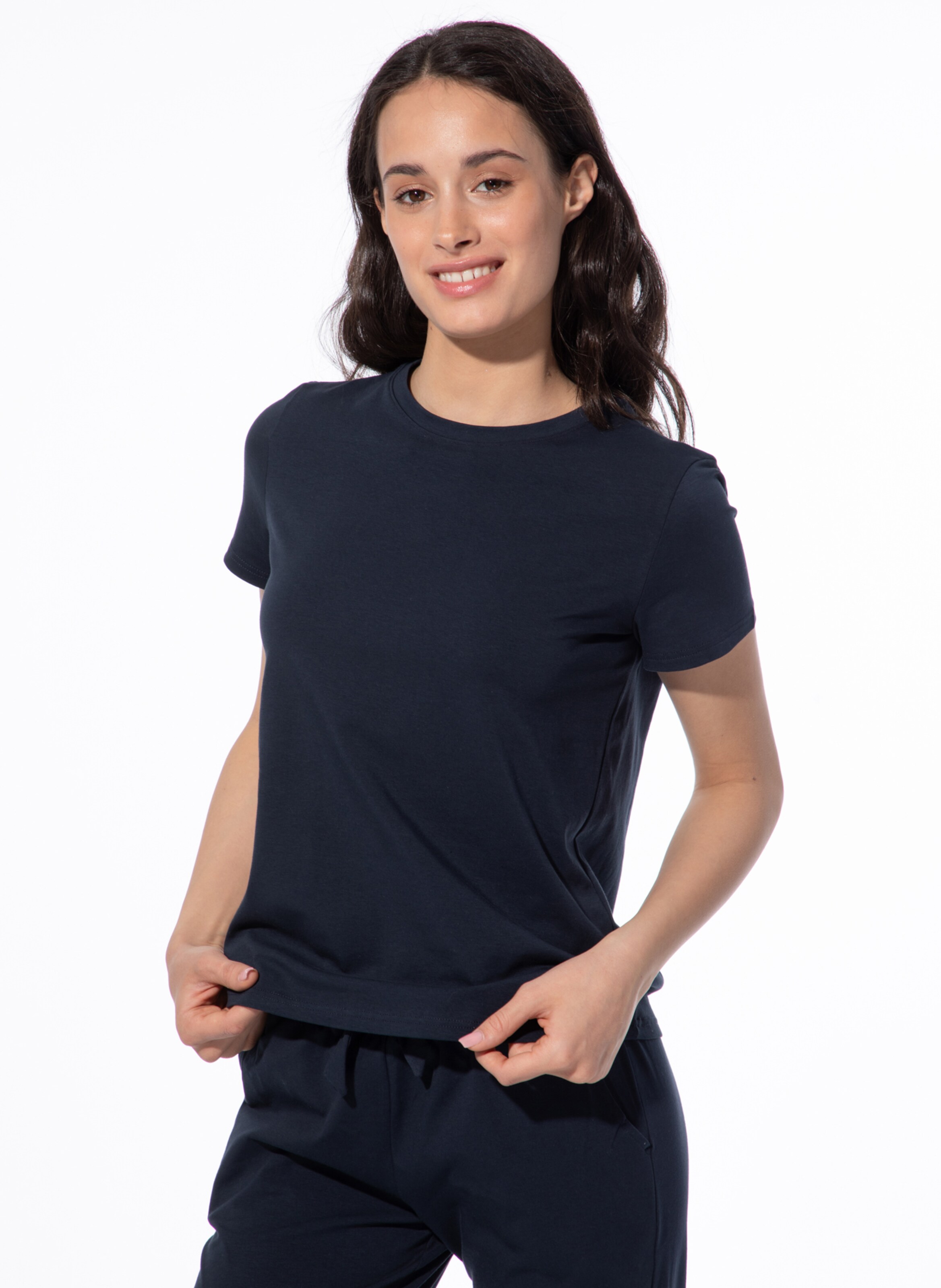 Camicia da notte di Sanetta in blu: frontale