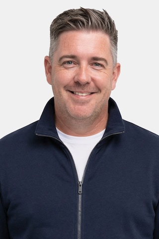 Men Plus Sweatjacke in Blau